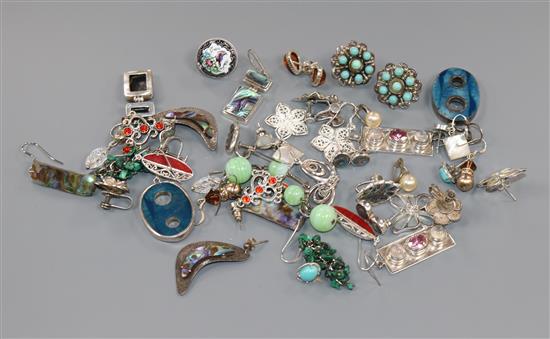 A quantity of assorted modern earrings etc.